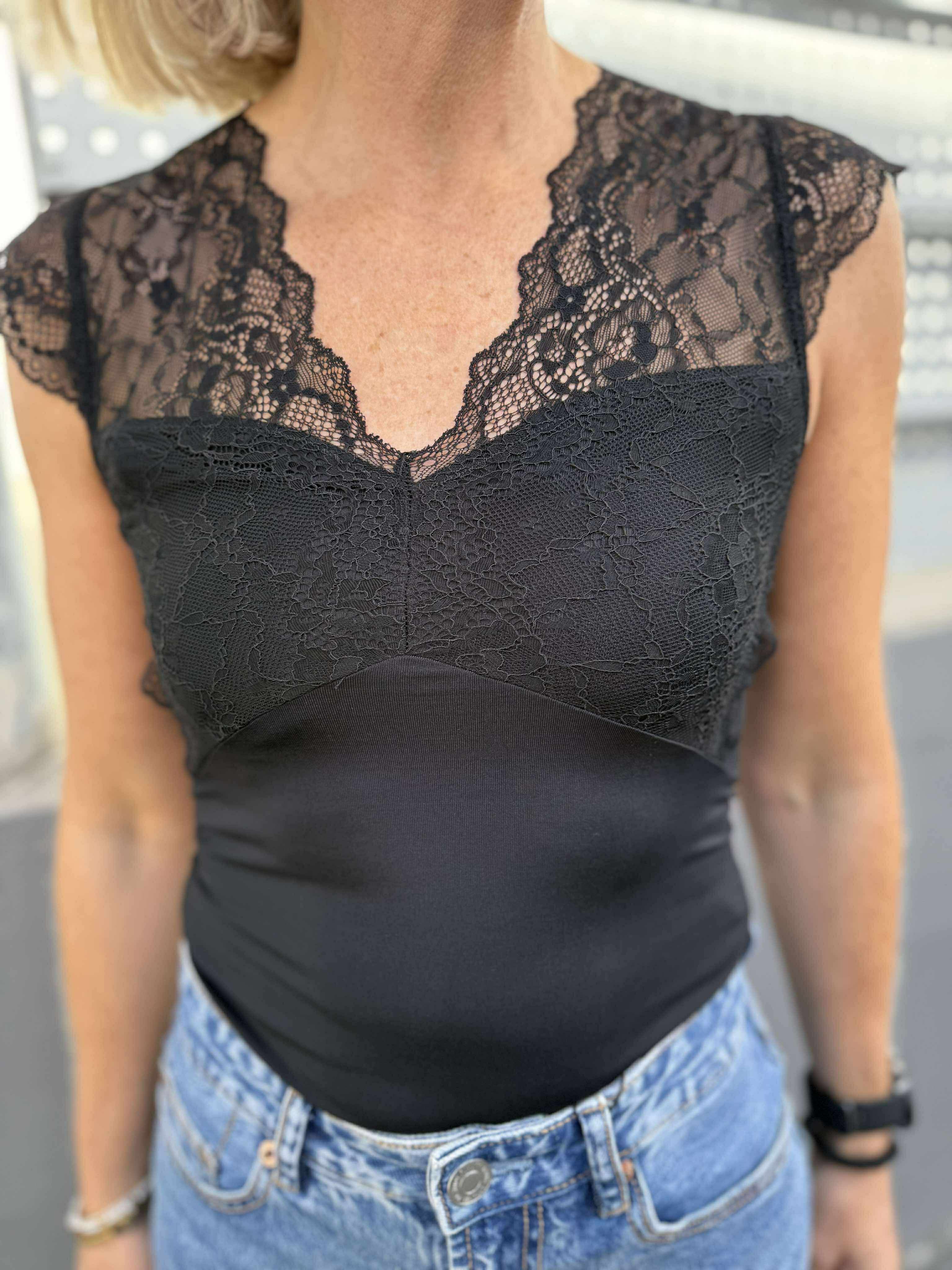 PCTATIANNA Bodystocking - Black